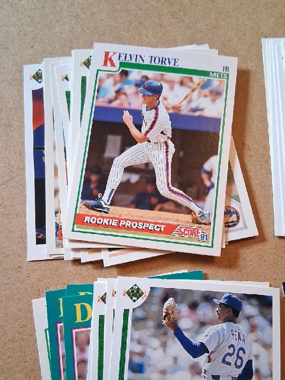 NY Mets Baseball Trading Card Lot - Rookie Prospect Cards - Blue/White